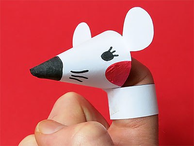 Изготовление мышки из бумаги