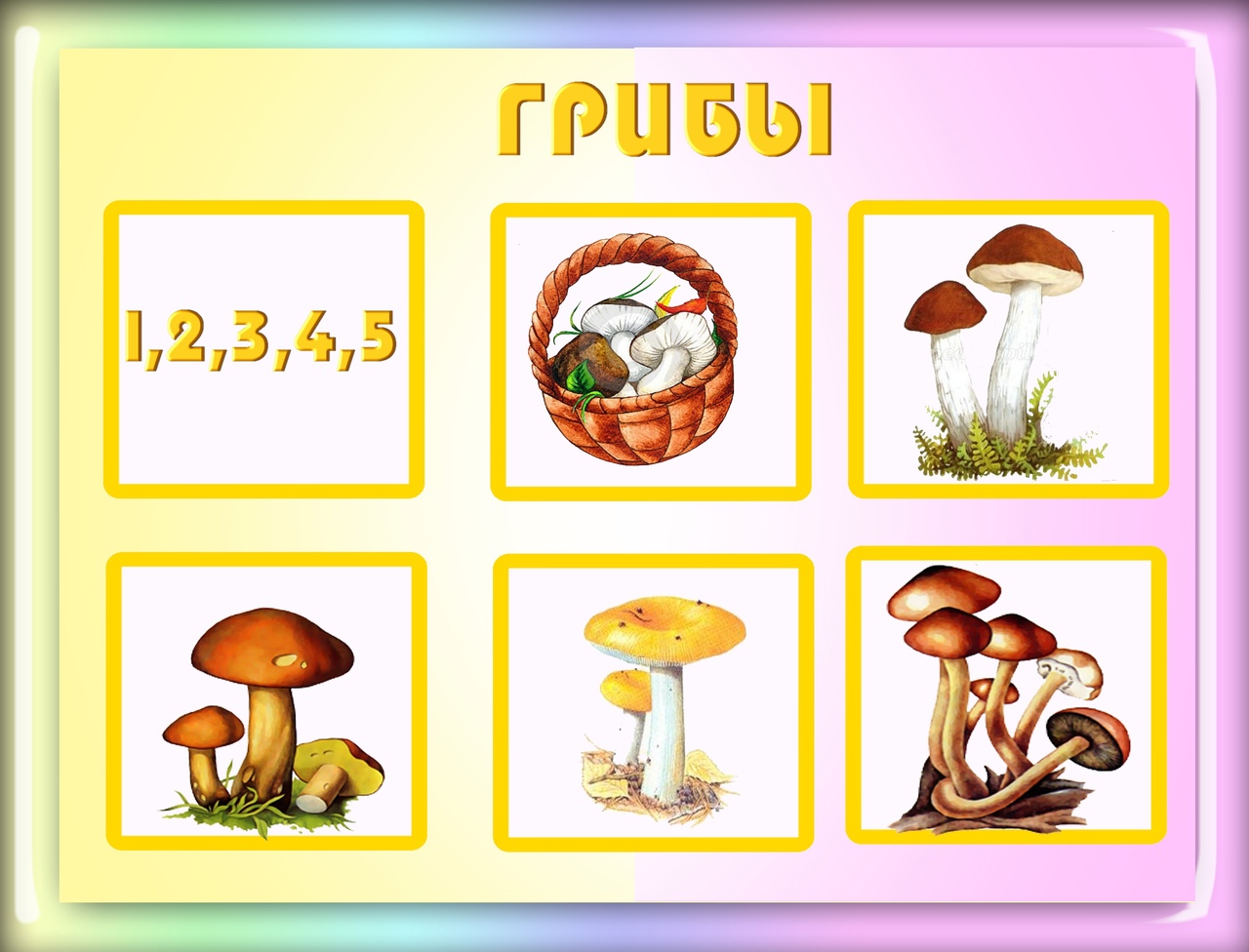 Мнемотаблица грибы для детей