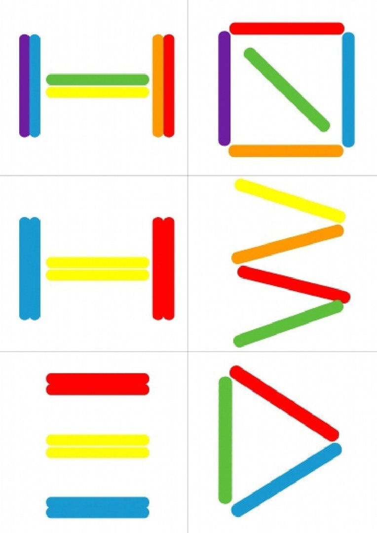 Картинки из палочек для детей 5 7 лет