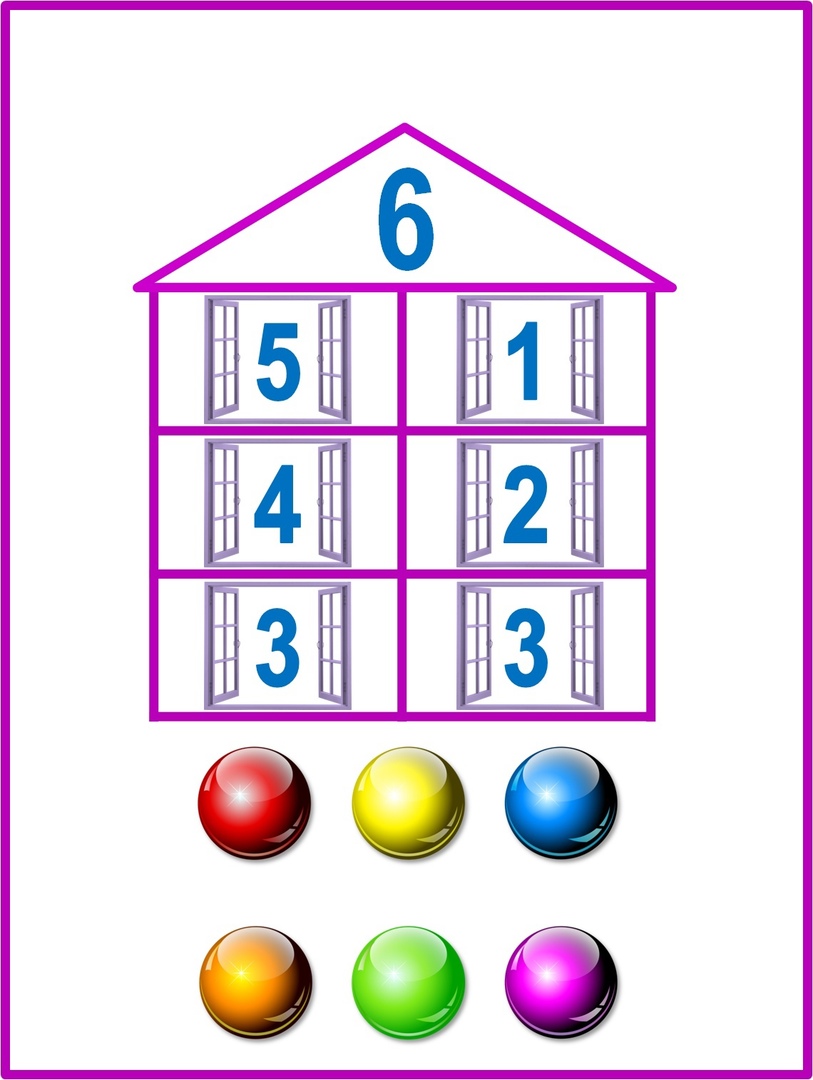 Числовые домики состав числа 2